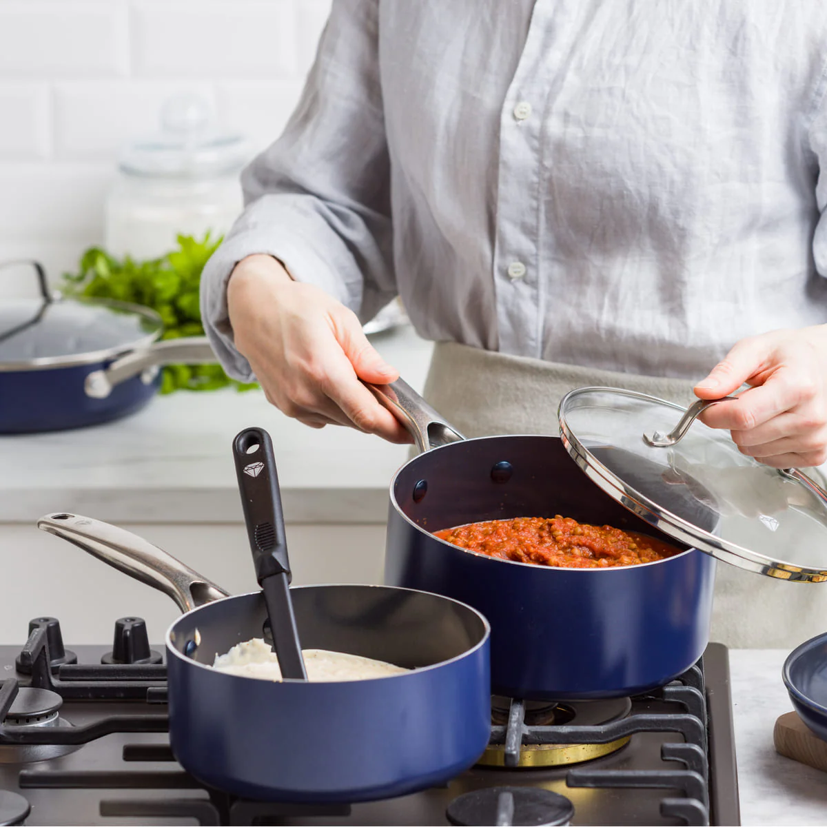 Blue Diamond<br> Classic 6-Piece Cookware Set - Image 3