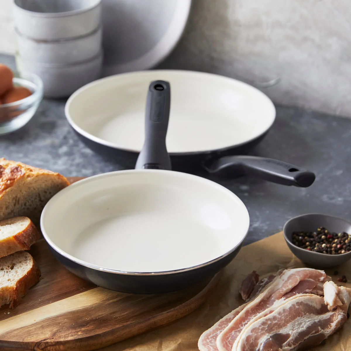 Rio<br> 2 Pcs Cookware Sets, Black - 20 & 26cm - Image 2