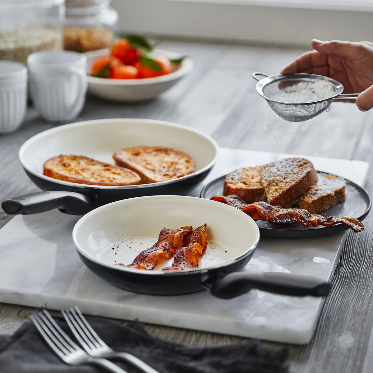 Rio<br> 2 Pcs Cookware Sets, Black - 20 & 26cm - Image 3