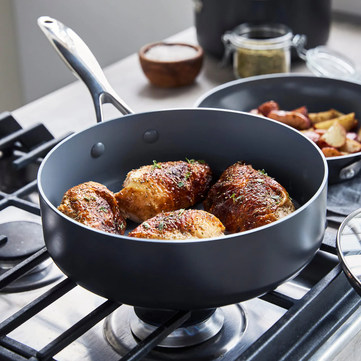Valencia Pro<br> 4PC COOKWARE SETS, DARK GREY - Image 5