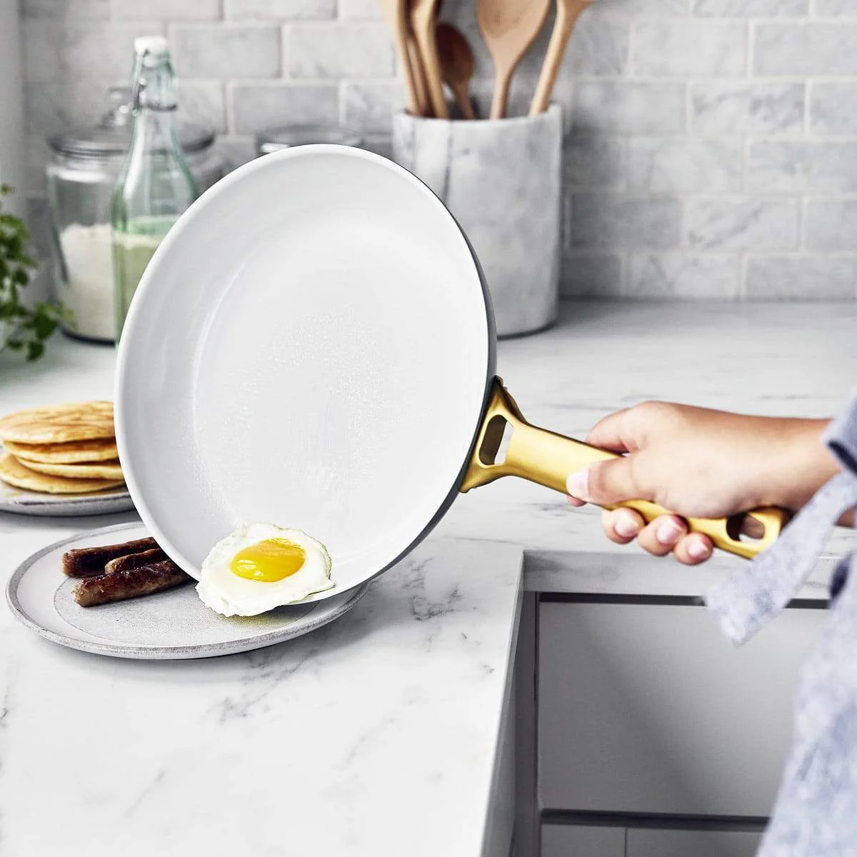 Padova<br> Frying Pan, Smokey Sky Blue - 28cm - Image 5