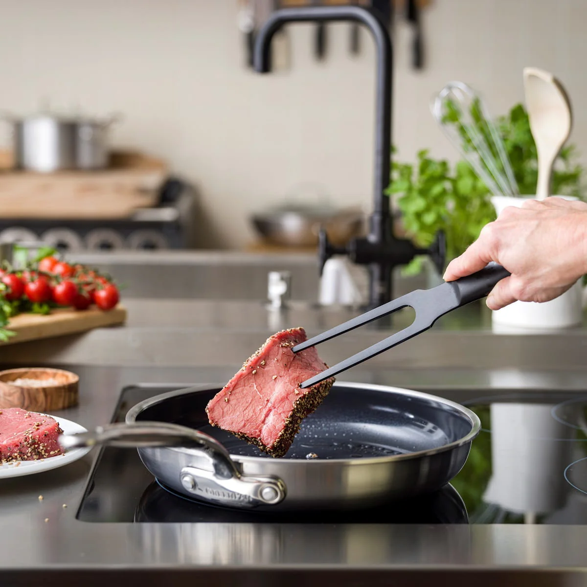 Premiere<br> Frying Pan, Stainless Steel - 24cm - Image 5