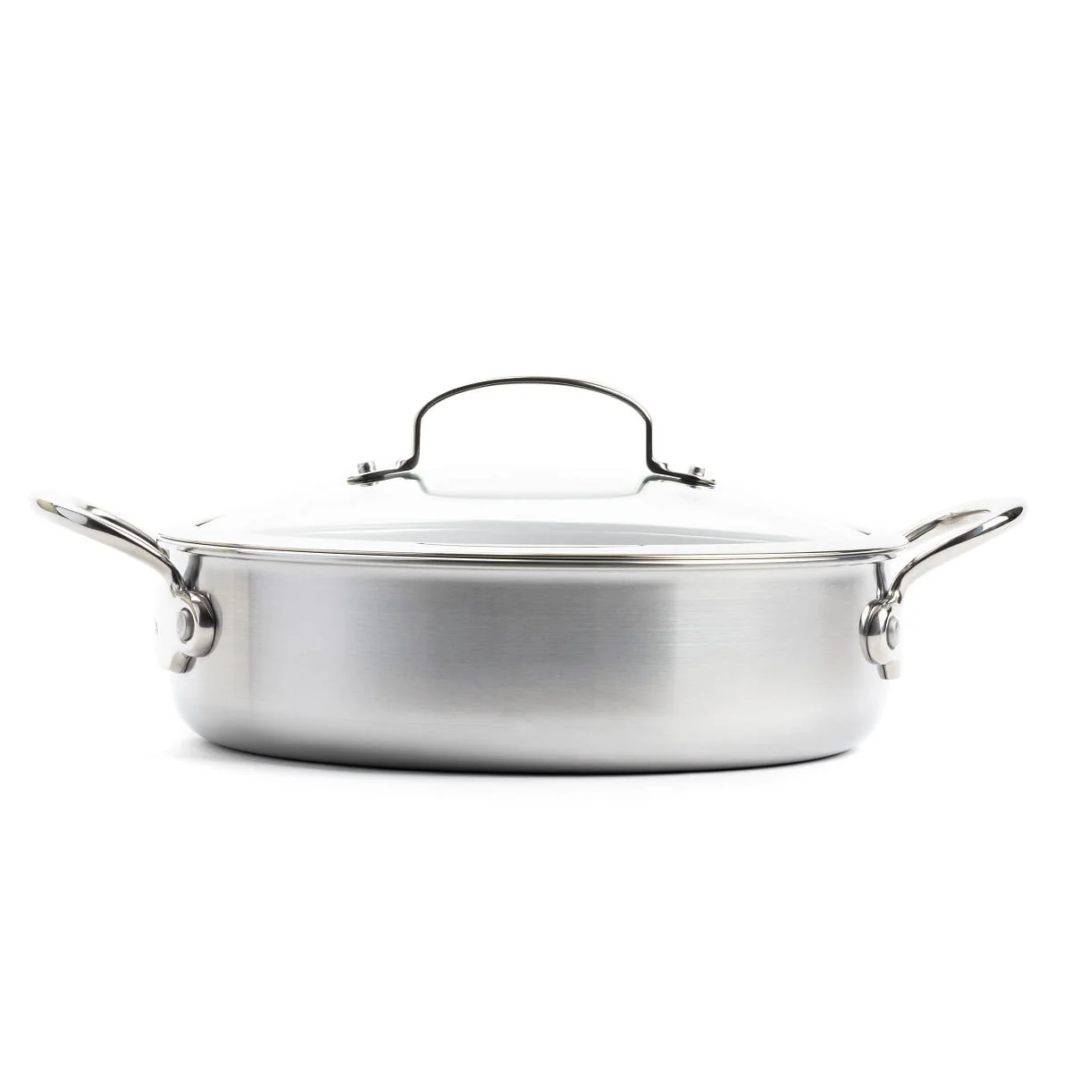 Premiere<br> Skillet with Lid, Stainless Steel - 30cm - Image 3