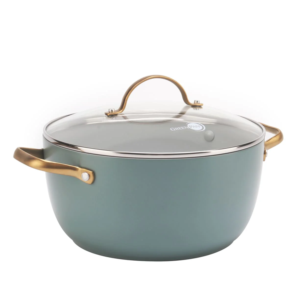 Padova<br> STOCK POT WITH LID, SMOKEY SKY BLUE - 24CM - Image 3
