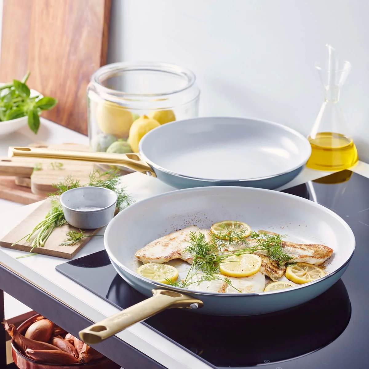 Padova<br> 2pcs Cookware Set, Smokey Sky Blue - 26 & 30 cm - Image 3
