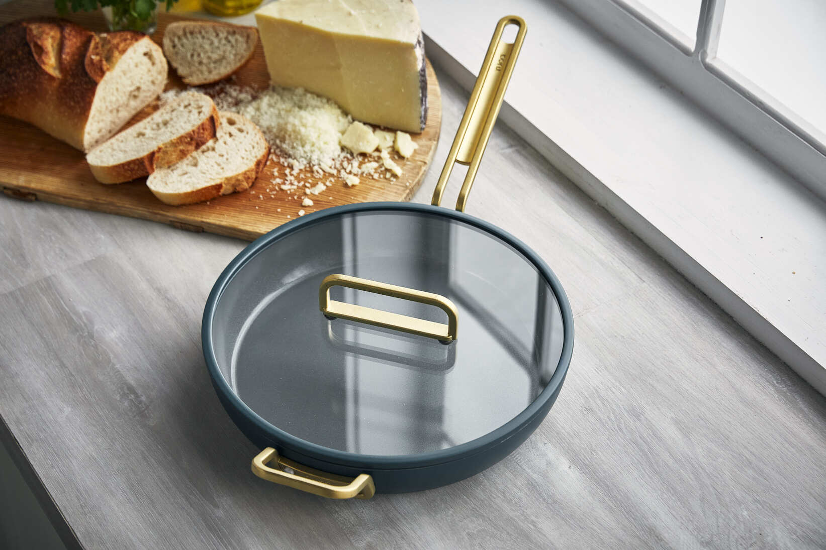 Stanley Tucci™<br> Ceramic Non-Stick 30CM Frypan with Lid | Venetian Teal - Image 7