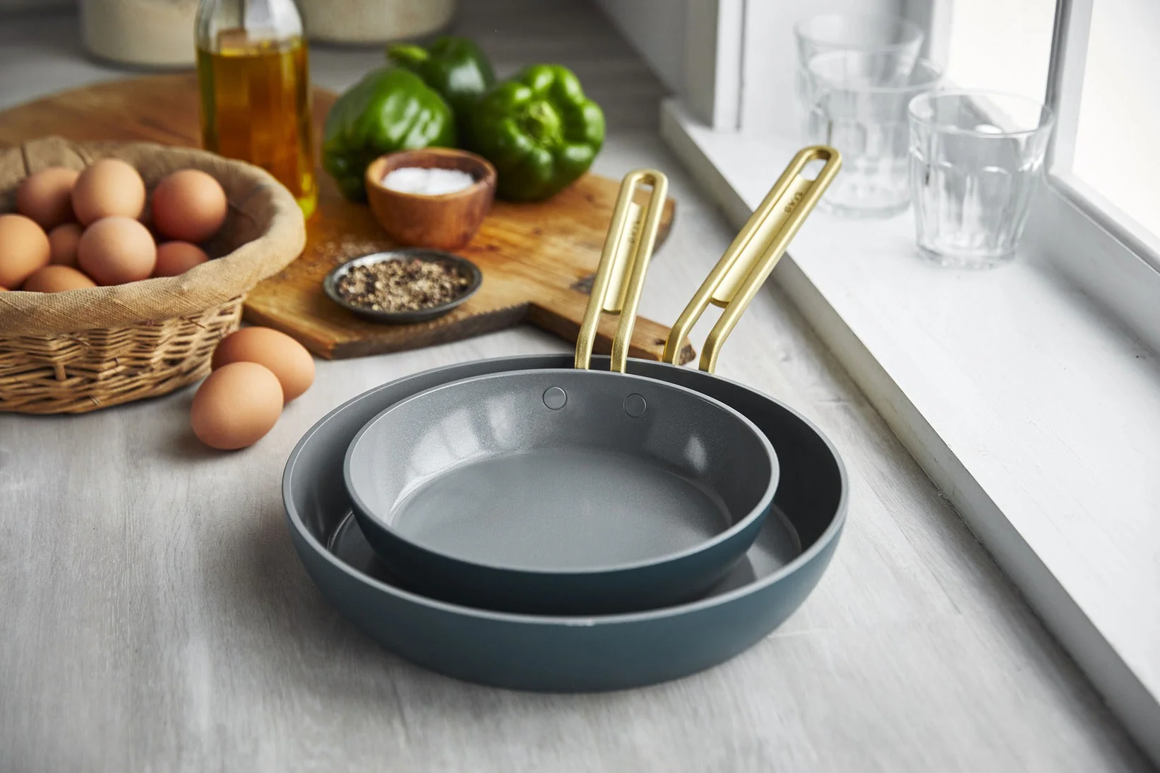 Stanley Tucci™<br> Ceramic Non-stick 20cm and 26cm Frypan Set | Venetian Teal - Image 11