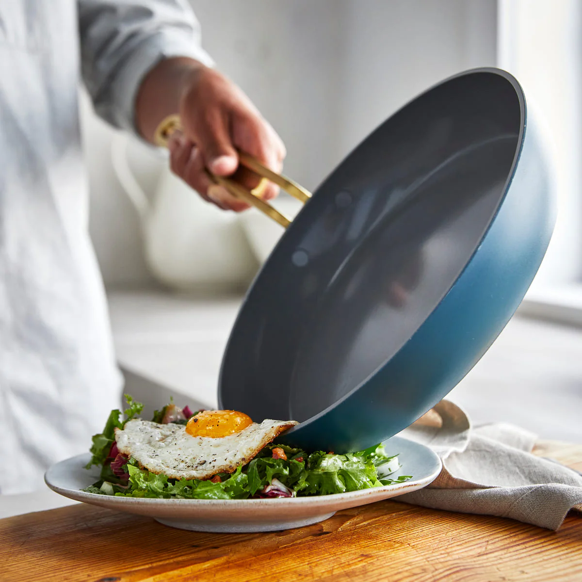 Stanley Tucci™<br> Ceramic Non-stick 20cm and 26cm Frypan Set | Venetian Teal - Image 3