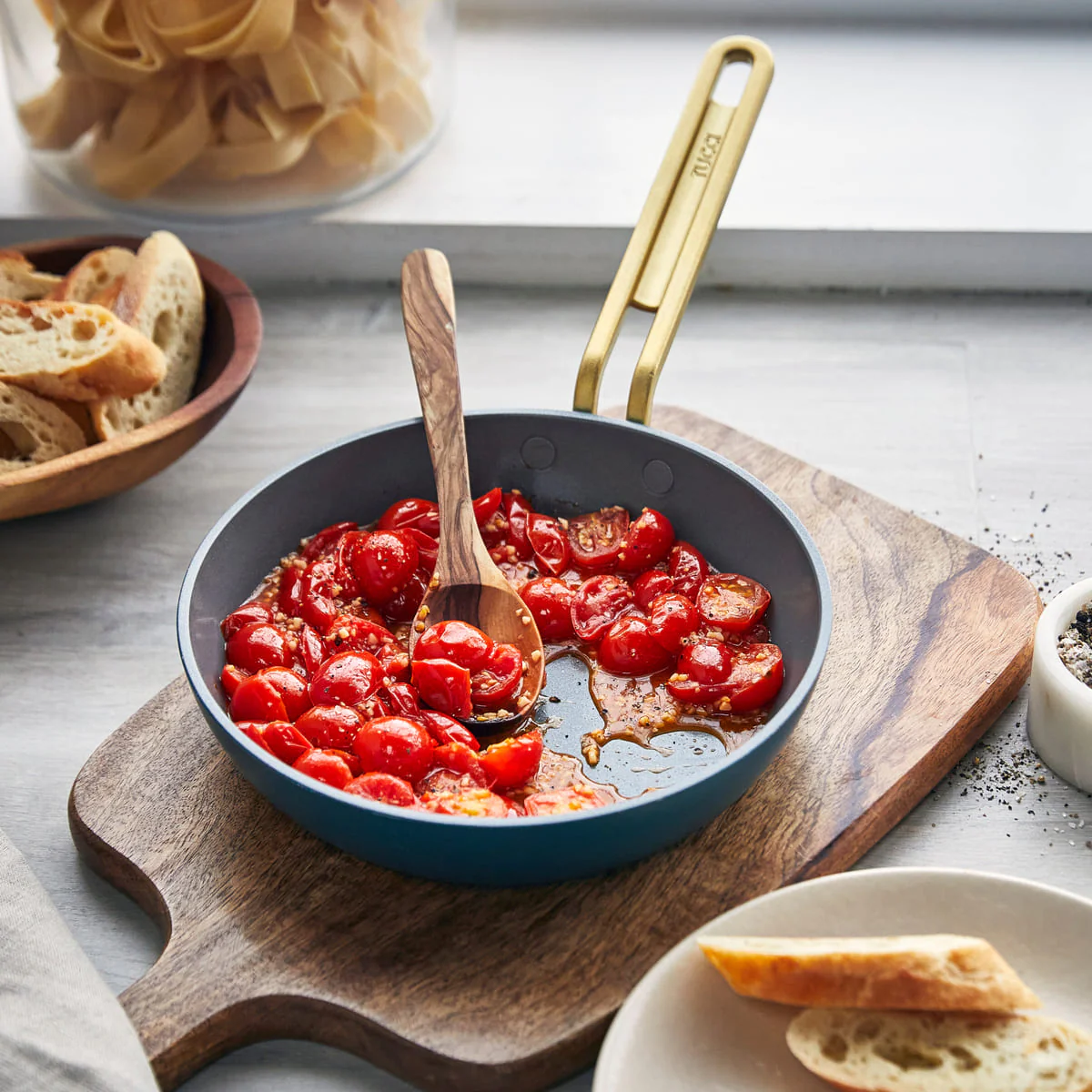 Stanley Tucci™<br> Ceramic Non-stick 20cm and 26cm Frypan Set | Venetian Teal - Image 5
