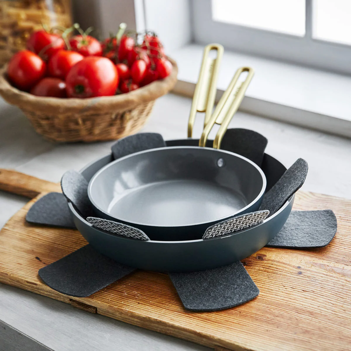 Stanley Tucci™<br> Ceramic Non-stick 20cm and 26cm Frypan Set | Venetian Teal - Image 7