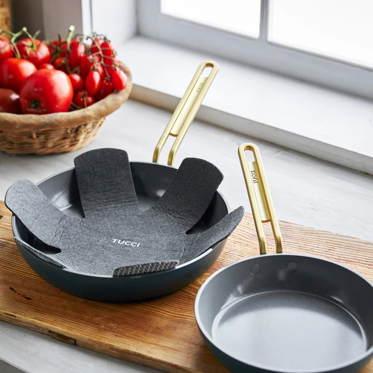 Stanley Tucci™<br> Ceramic Non-stick 20cm and 26cm Frypan Set | Venetian Teal - Image 8