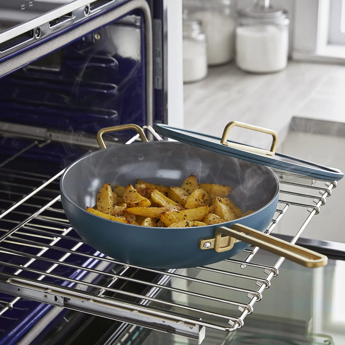Stanley Tucci™<br> Ceramic Non-stick 11-Piece Cookware Set | Venetian Teal - Image 11