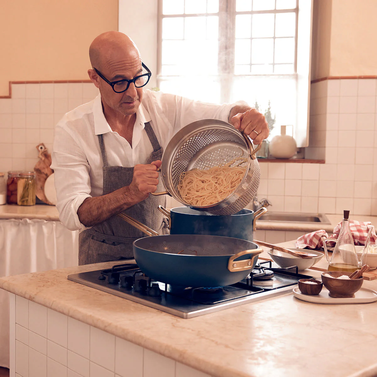 Stanley Tucci™<br> Ceramic Non-stick 11-Piece Cookware Set | Venetian Teal - Image 15