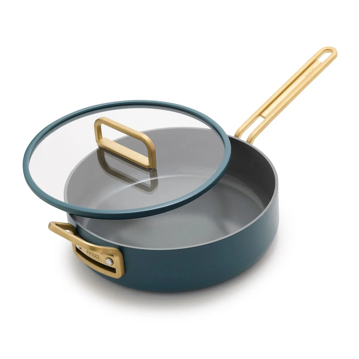 Stanley Tucci™<br> Ceramic Non-stick 11-Piece Cookware Set | Venetian Teal - Image 4