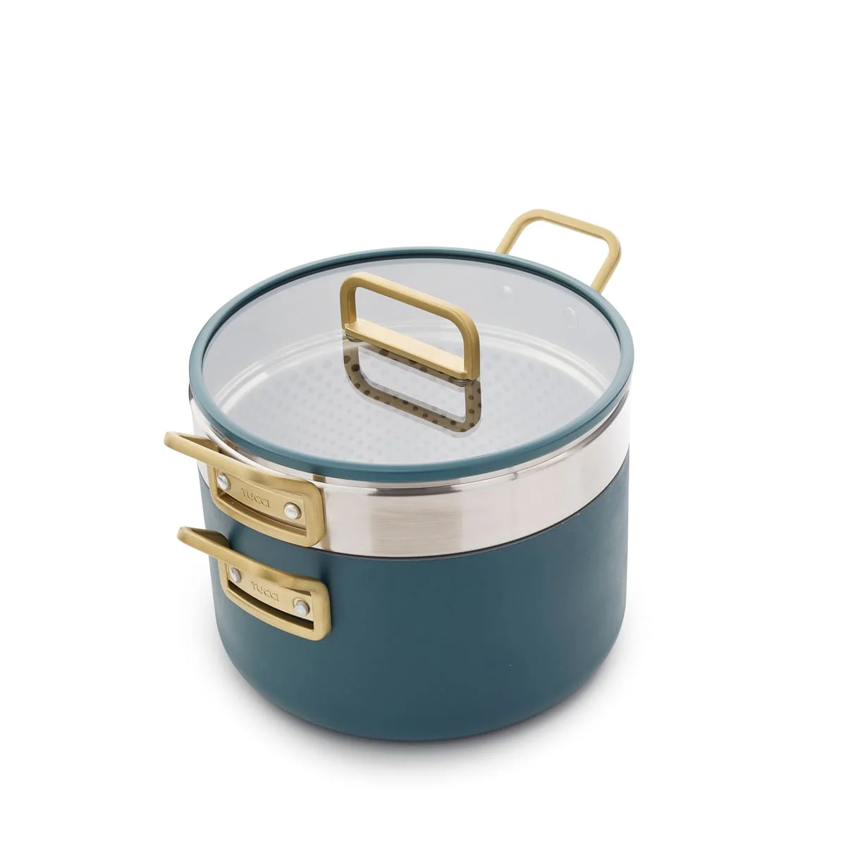 Stanley Tucci™<br> Ceramic Non-stick 11-Piece Cookware Set | Venetian Teal - Image 5
