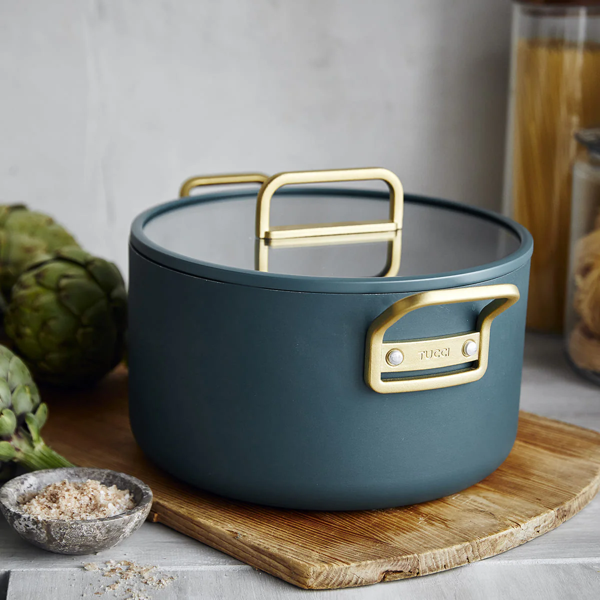 Stanley Tucci™<br> Ceramic Non-stick 11-Piece Cookware Set | Venetian Teal - Image 8