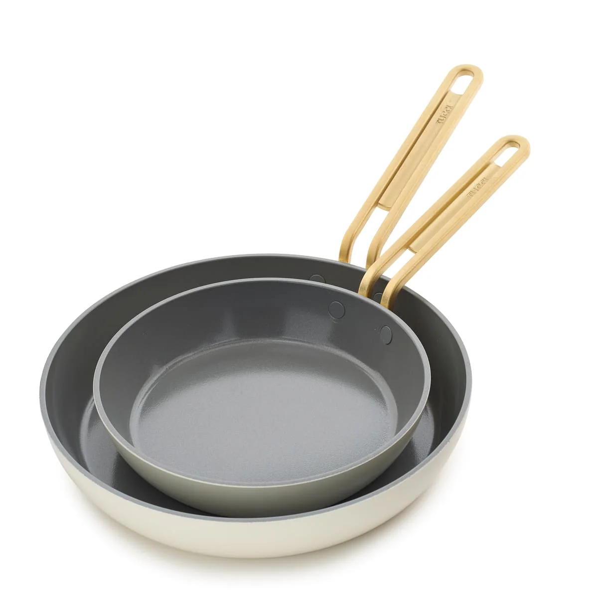 Stanley Tucci™<br> Ceramic Non-stick 20cm and 26cm Frypan Set | Carrara White