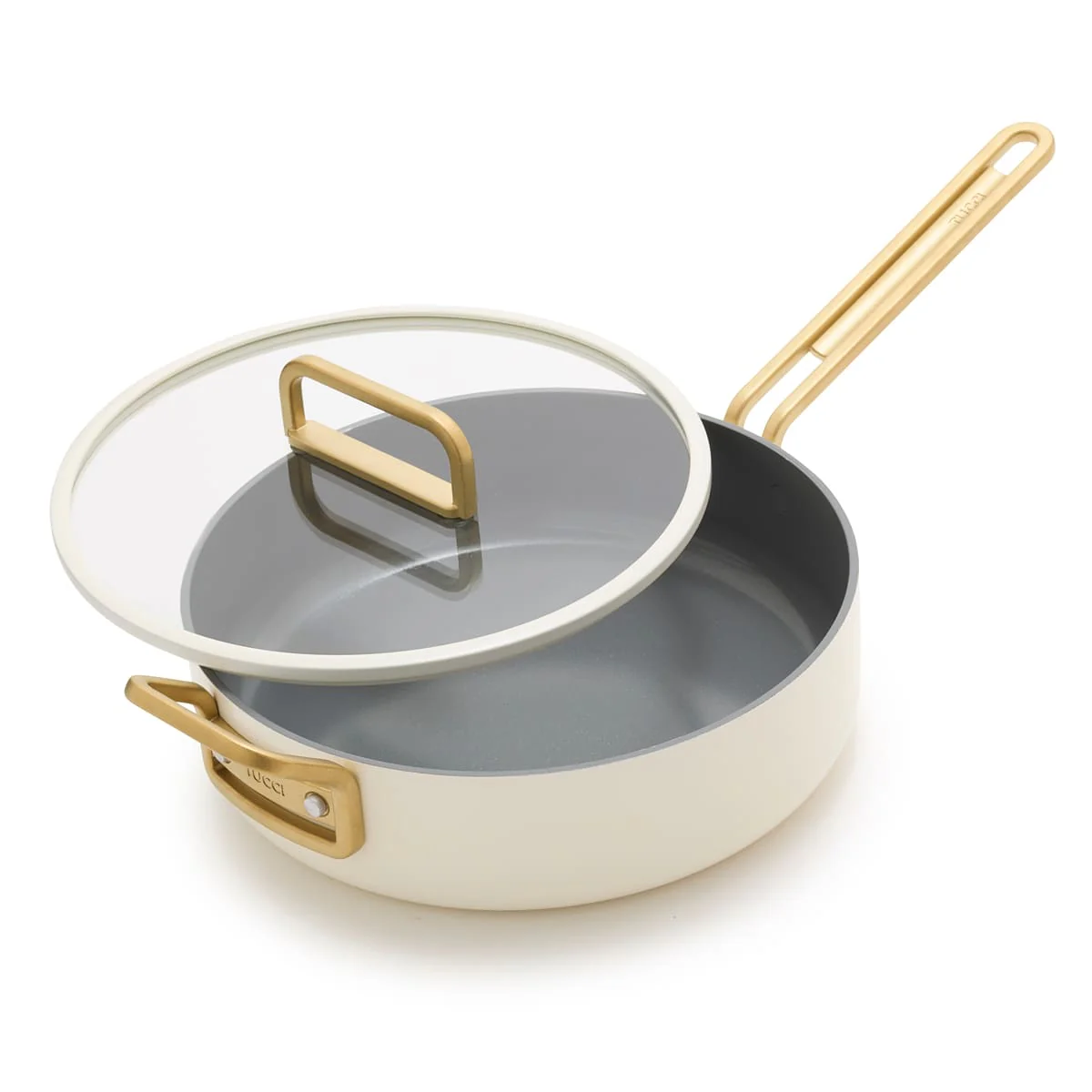 Stanley Tucci™<br> Ceramic Non-stick 11-Piece Cookware Set | Carrara White - Image 3