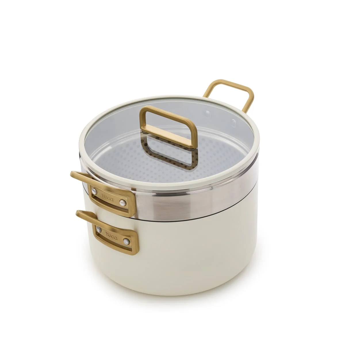 Stanley Tucci™<br> Ceramic Non-stick 11-Piece Cookware Set | Carrara White - Image 5