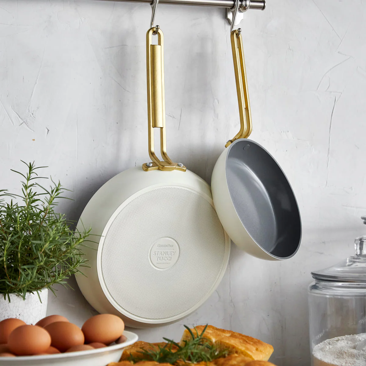 Stanley Tucci™<br> Ceramic Non-stick 11-Piece Cookware Set | Carrara White - Image 6