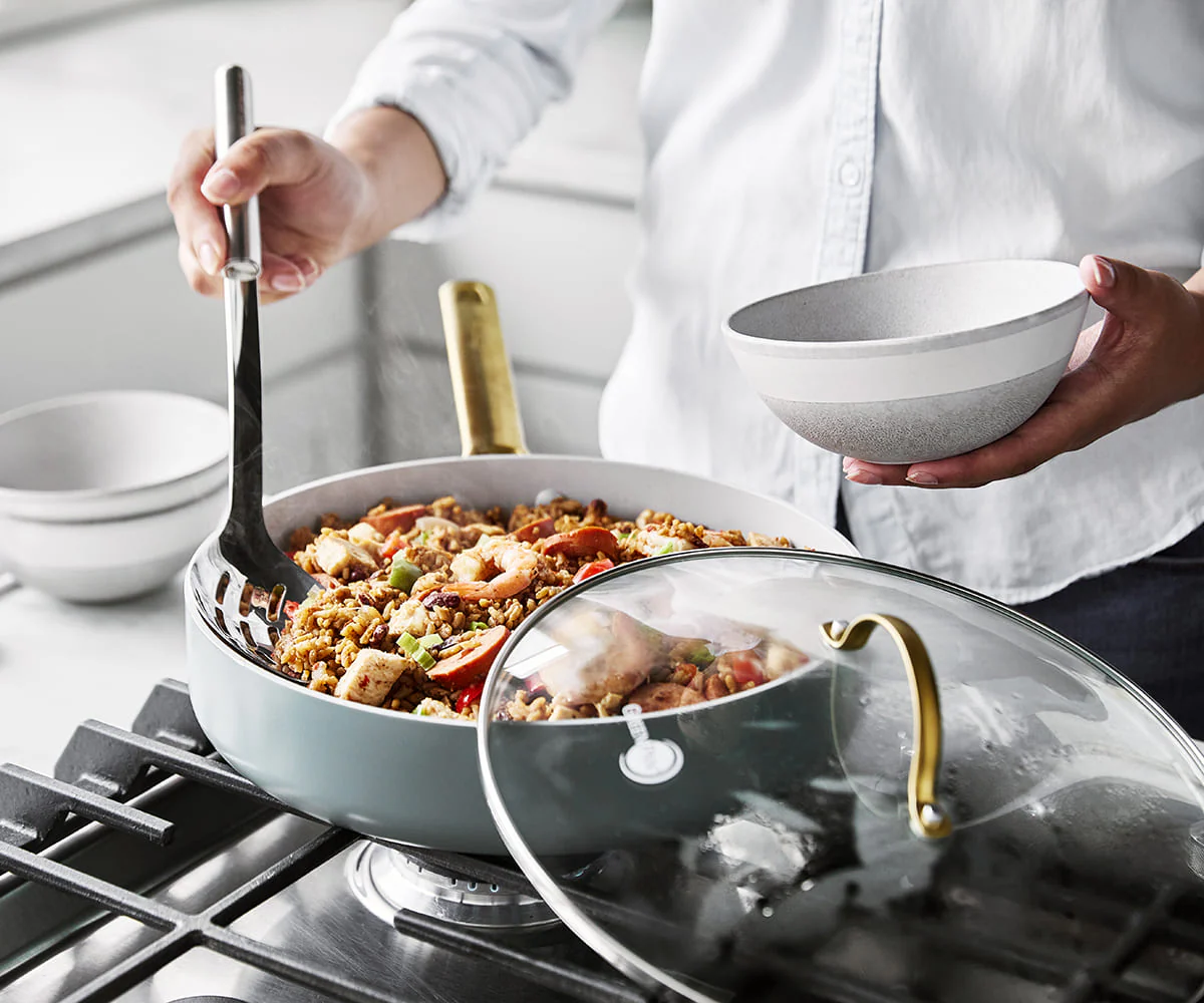 Padova<br> skillet with lid, smokey sky blue - 28cm - Image 5