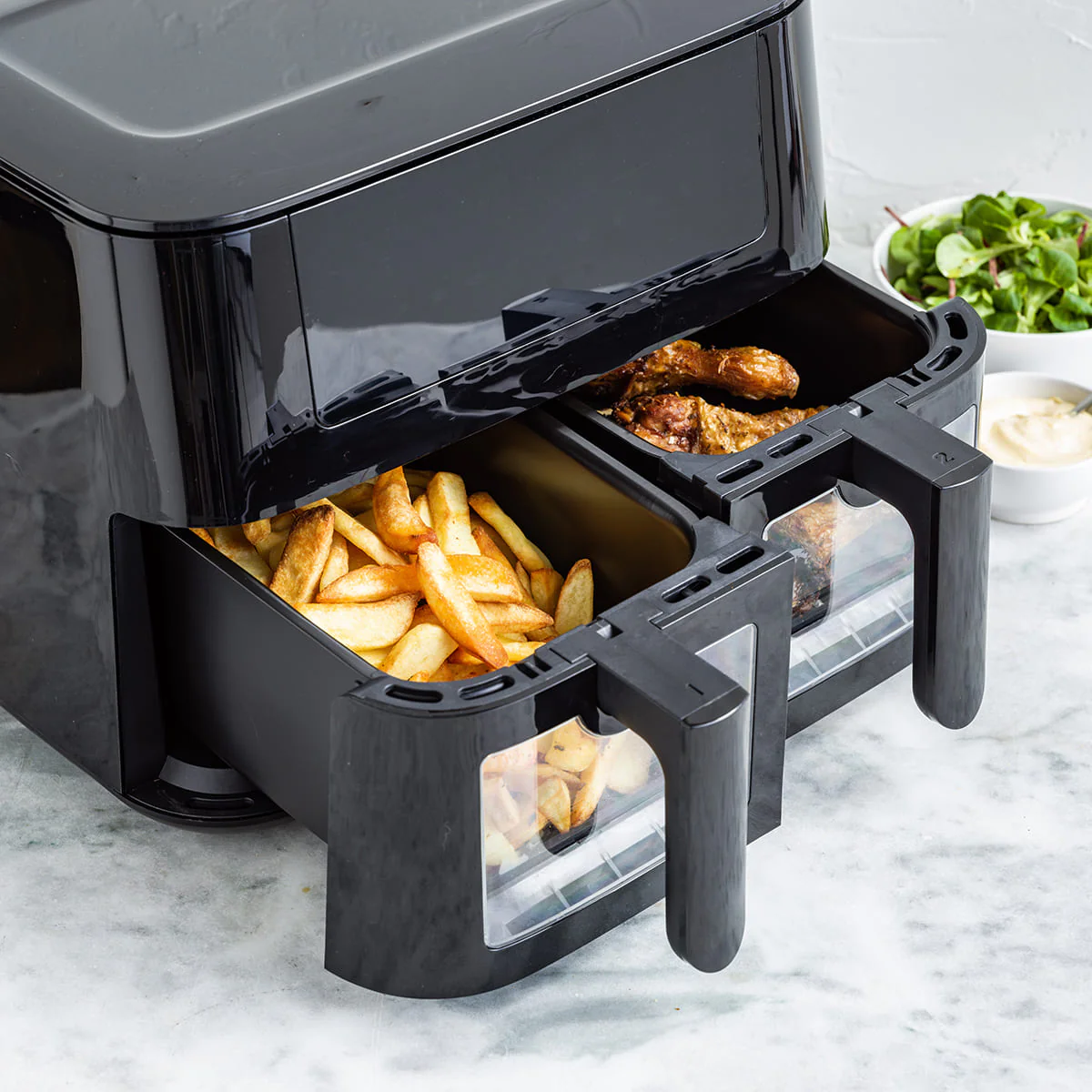 Bistro<br> XXL Dual Zone Air Fryer - Black - Image 4