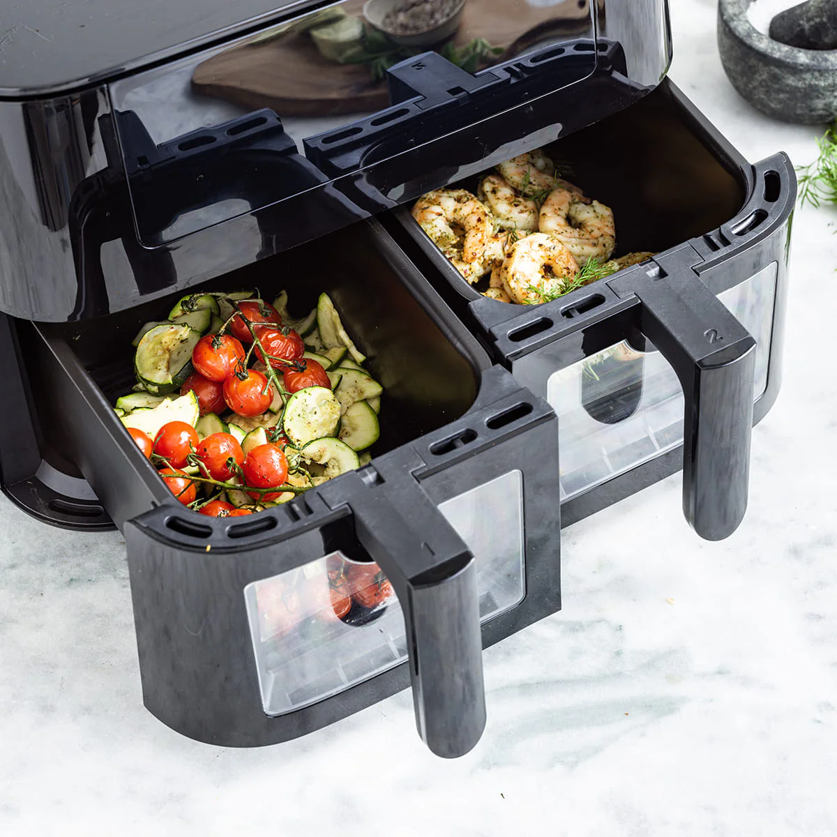 Bistro<br> XXL Dual Zone Air Fryer - Black - Image 8
