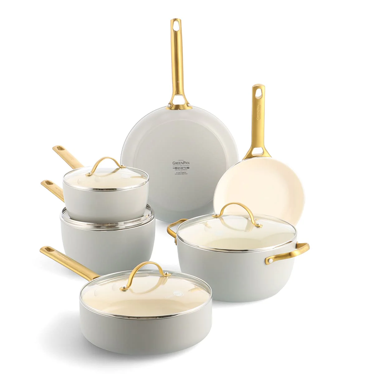Padova<br> 6 (10) PC COOKWARE SET, DOVE GREY