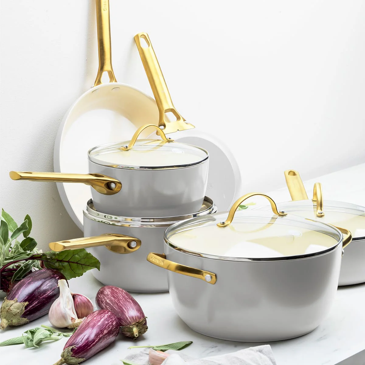 Padova<br> 6 (10) PC COOKWARE SET, DOVE GREY - Image 3