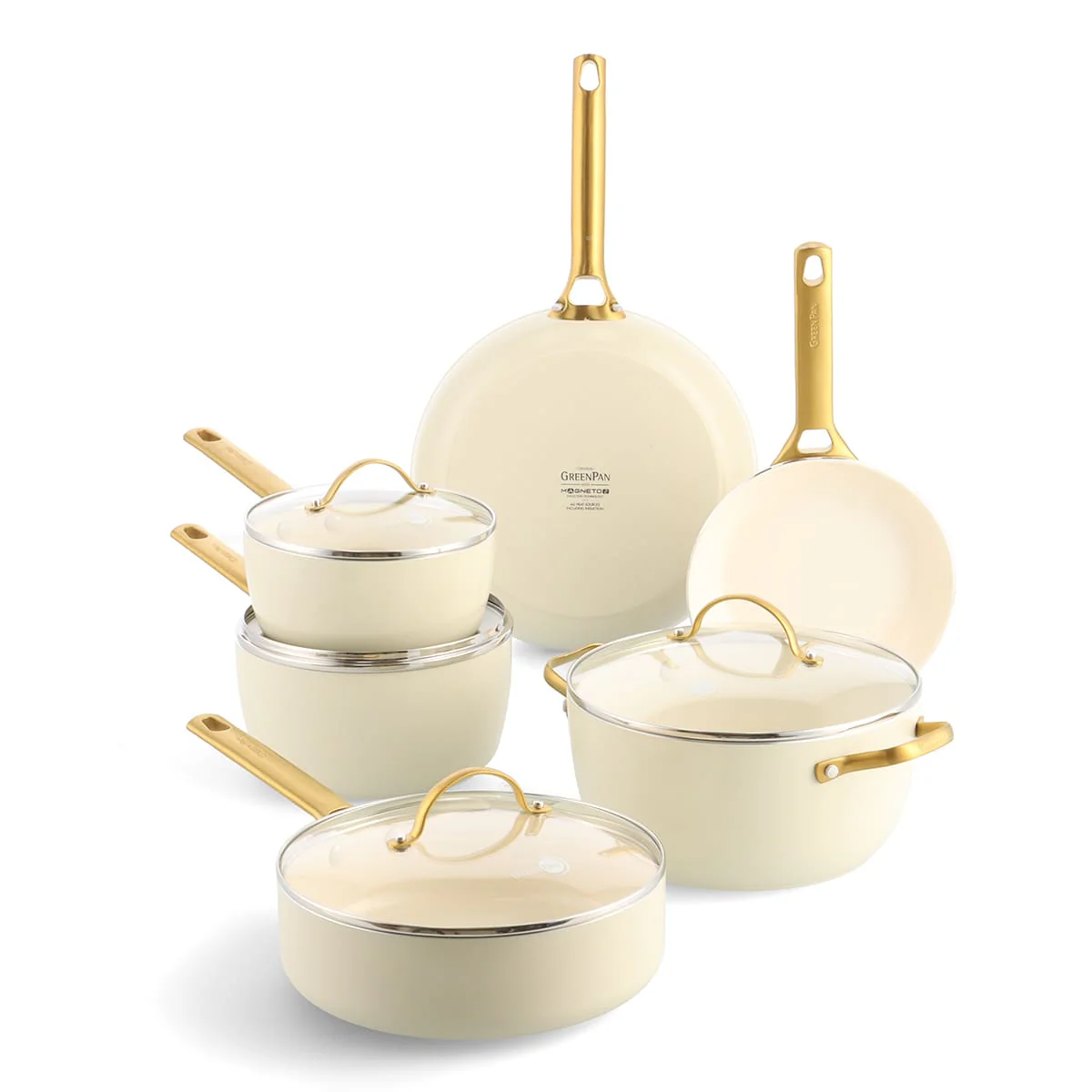 Padova<br> 6 (10) pc Cookware Set, Cream White