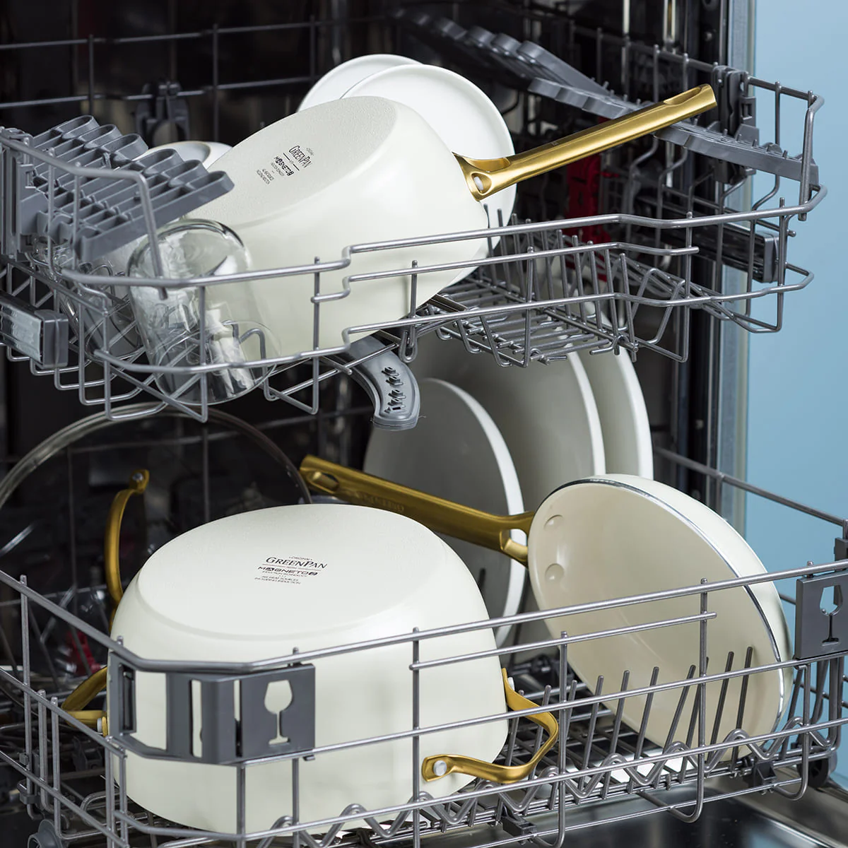 Padova<br> 6 (10) pc Cookware Set, Cream White - Image 5