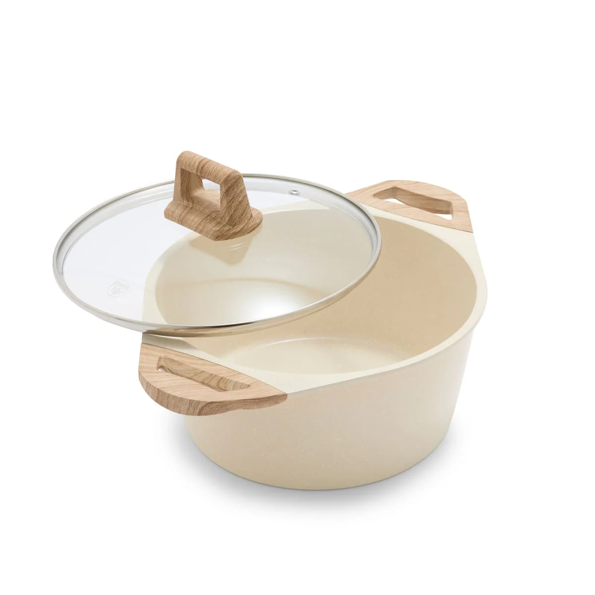 GreenLife Arte<br> 8pc Cookware Set, Cream with White Speckle - Image 6