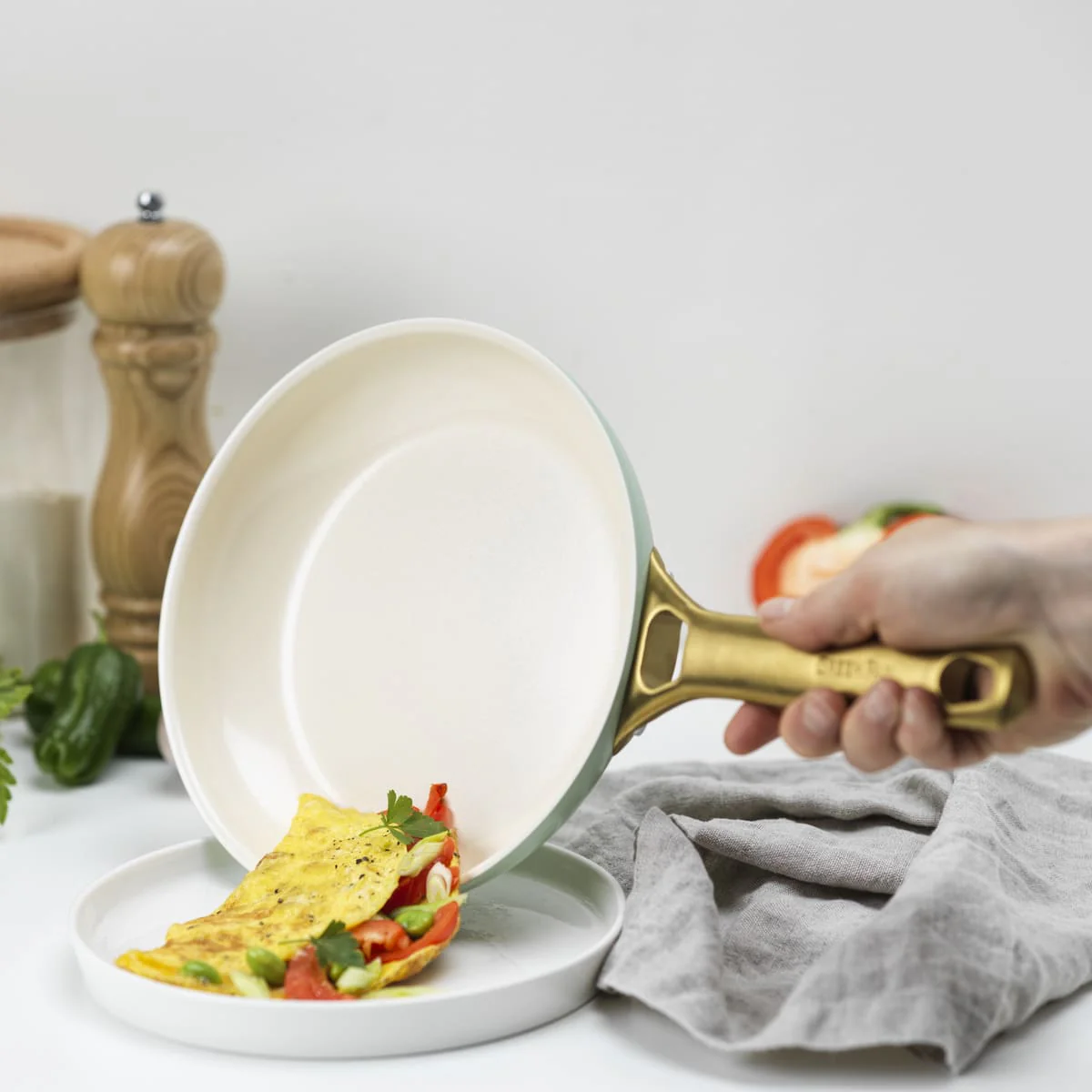 Padova<br> 6 (10) Pc Cookware Set, Pastel Green - Image 2