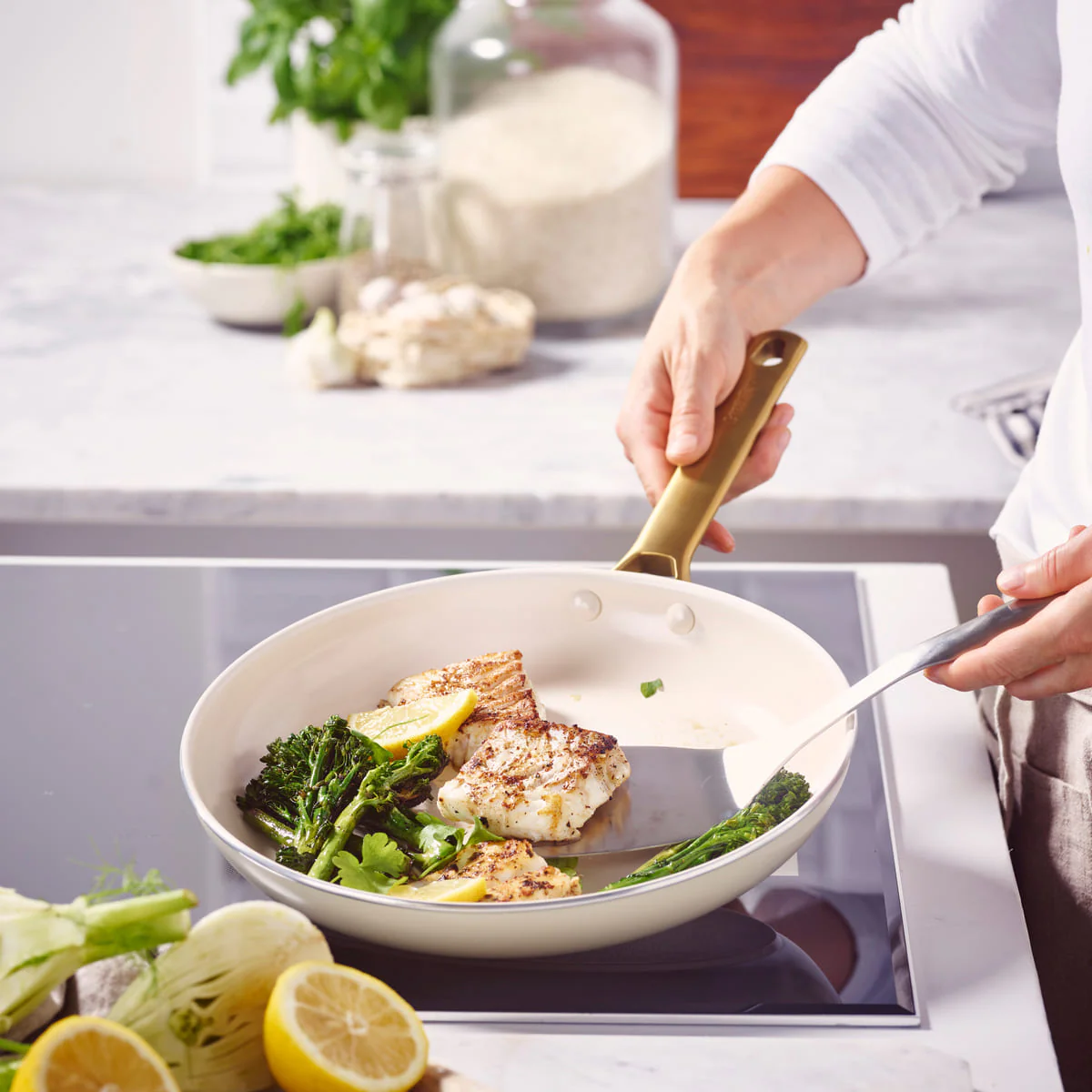 Padova<br> Frying Pan, Cream White - 28cm - Image 2