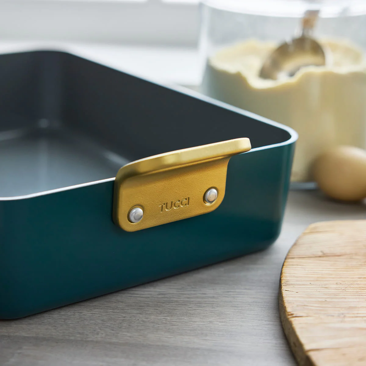 Stanley Tucci™<br> Ceramic Non-Stick 33cm Lasagna Pan | Venetian Teal - Image 4