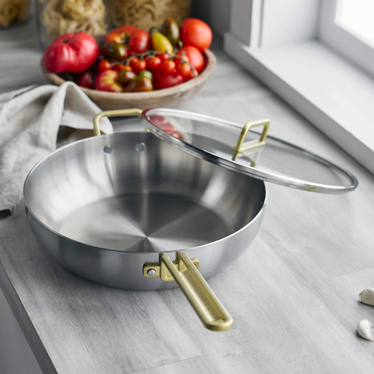 Stanley Tucci™<br> Ceramic Non-Stick 33cm Essential Stanley Pan | Stainless Steel - Image 3