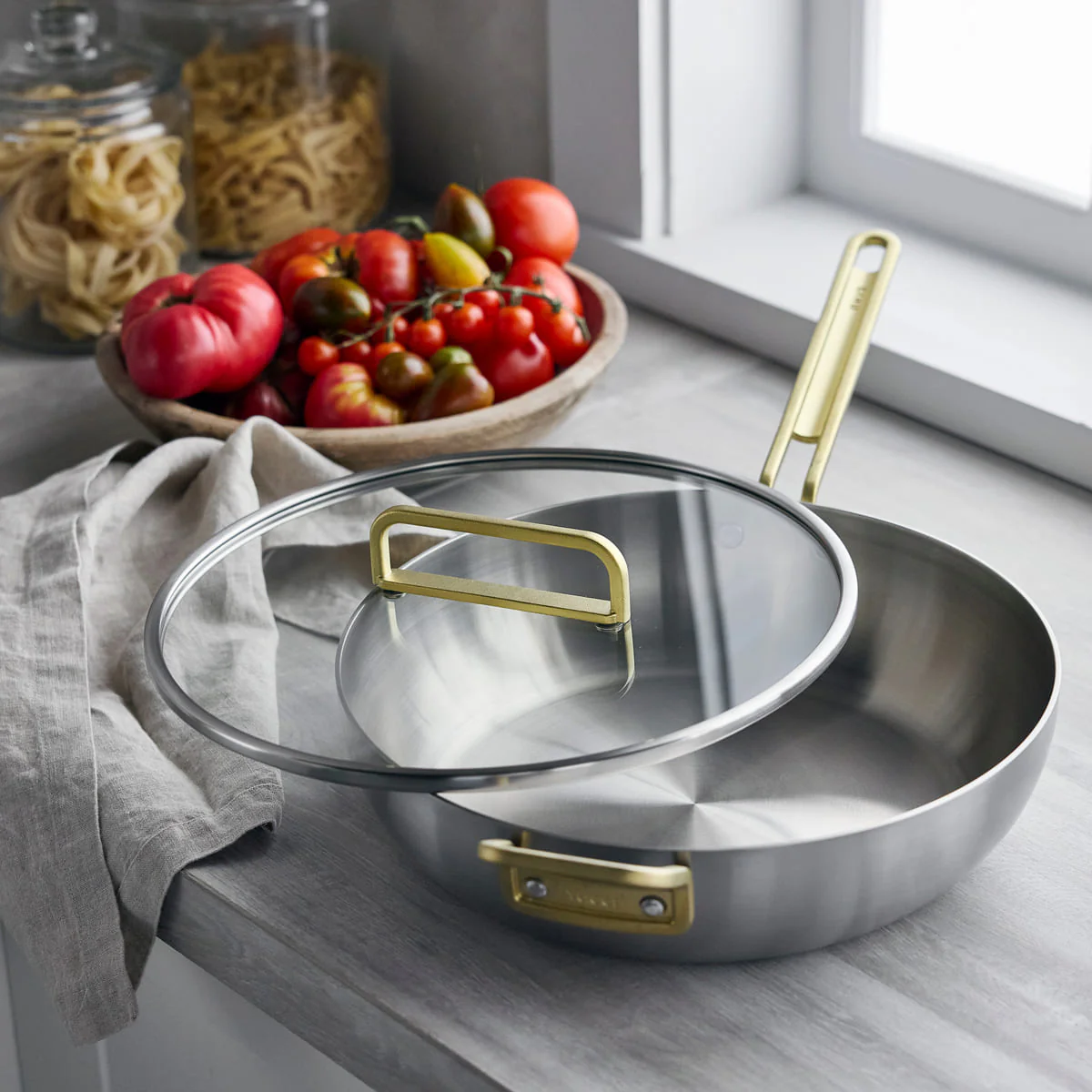 Stanley Tucci™<br> Ceramic Non-Stick 33cm Essential Stanley Pan | Stainless Steel - Image 4