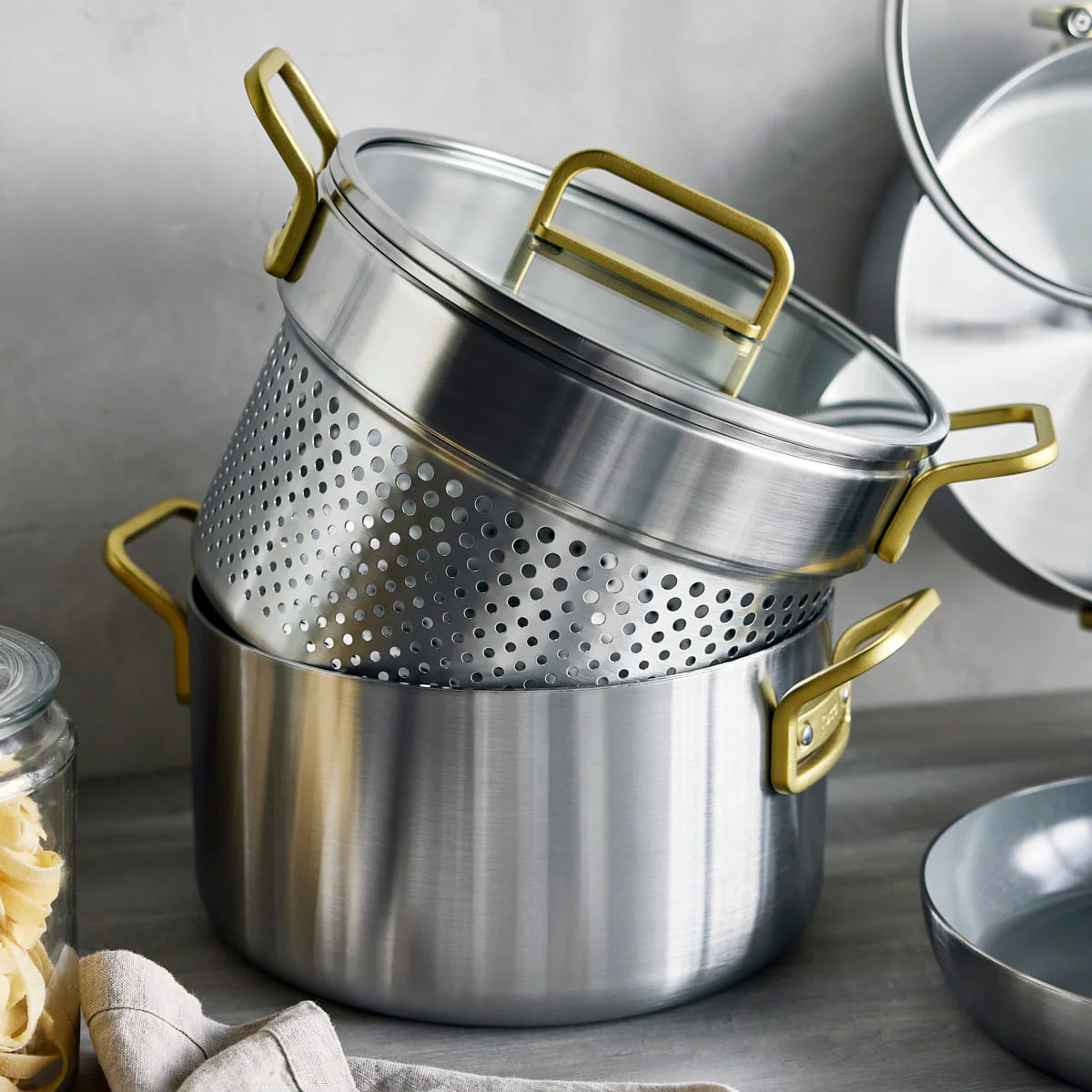 Stanley Tucci™<br> Ceramic Non-Stick 11 PC Cookware Set | Stainless Steel - Image 5