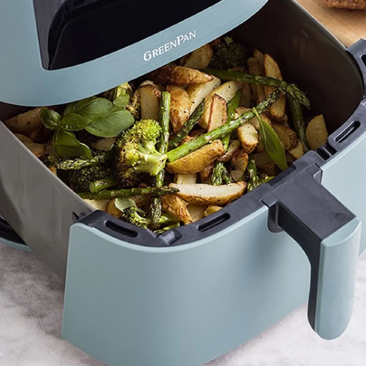 Bistro<br> XXL Coloured Air Fryer - Smokey Sky Blue - Image 10