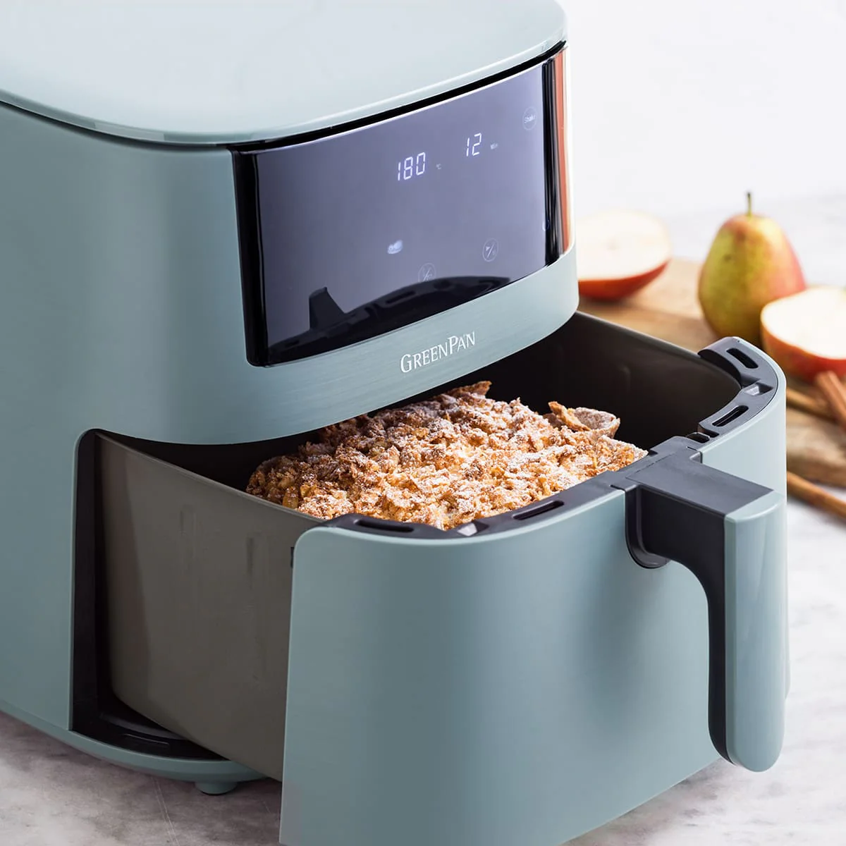 Bistro<br> XXL Coloured Air Fryer - Smokey Sky Blue - Image 6