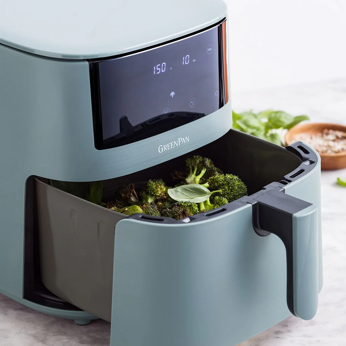 Bistro<br> XXL Coloured Air Fryer - Smokey Sky Blue - Image 7