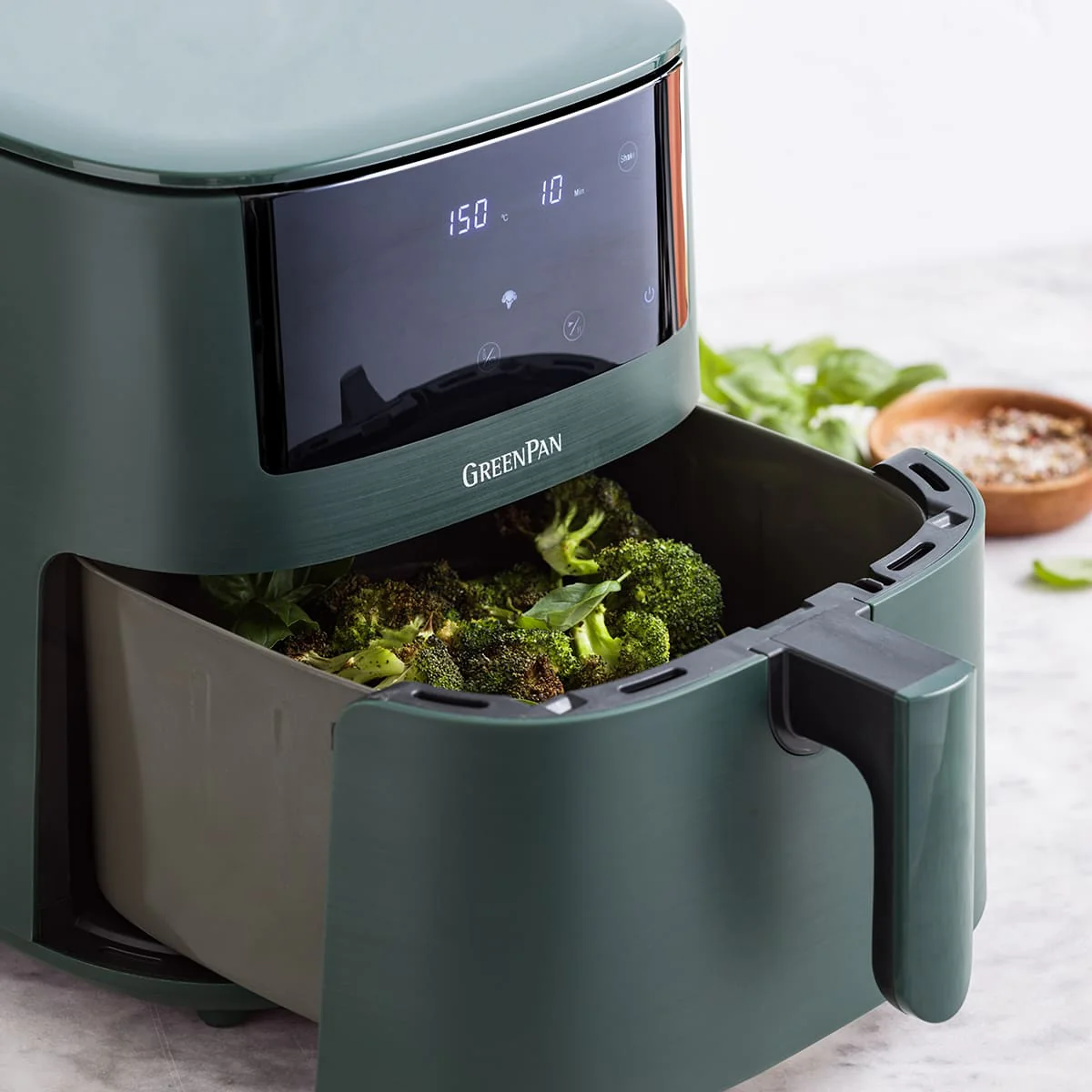 Bistro<br> XXL Coloured Air Fryer - Pine Green - Image 10