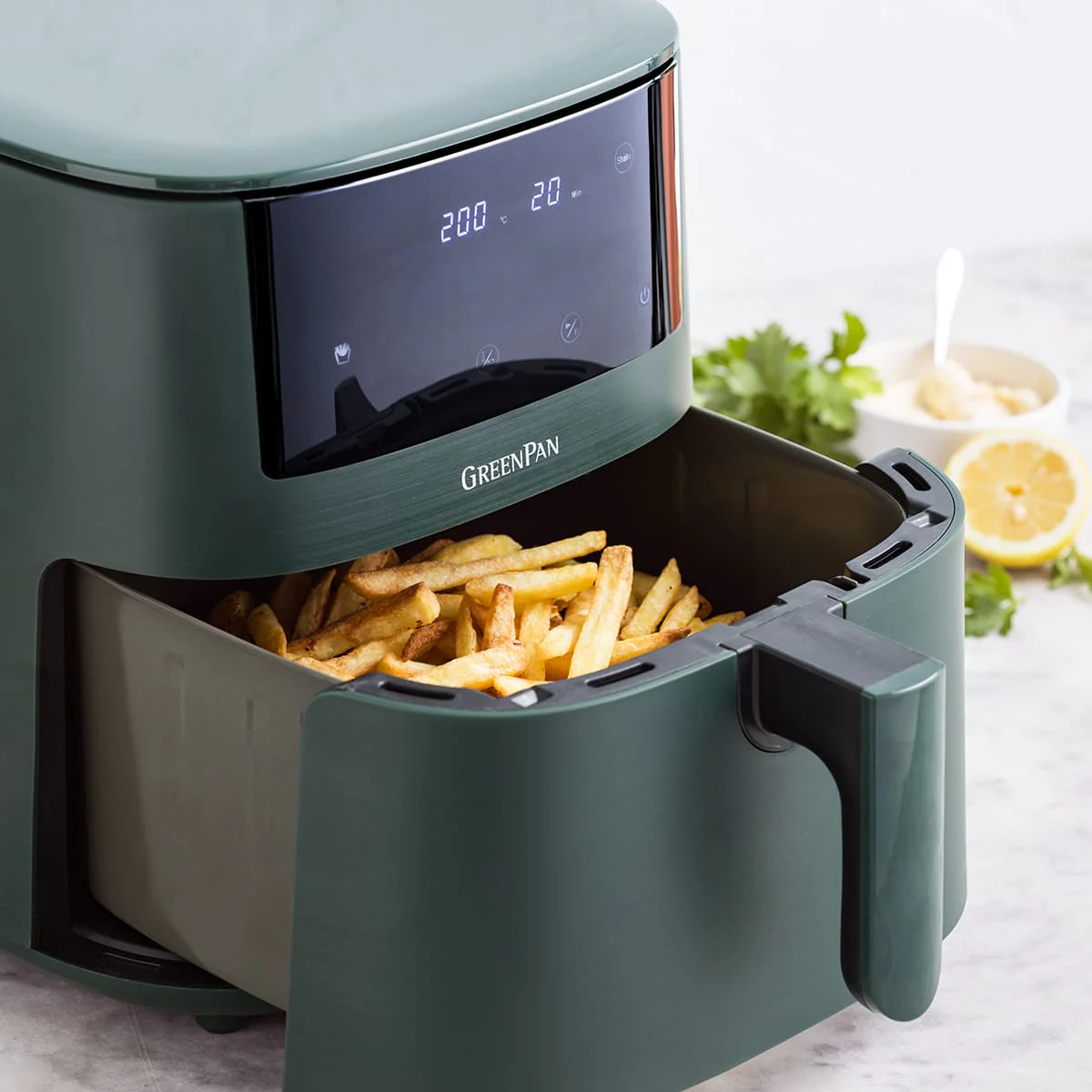 Bistro<br> XXL Coloured Air Fryer - Pine Green - Image 2
