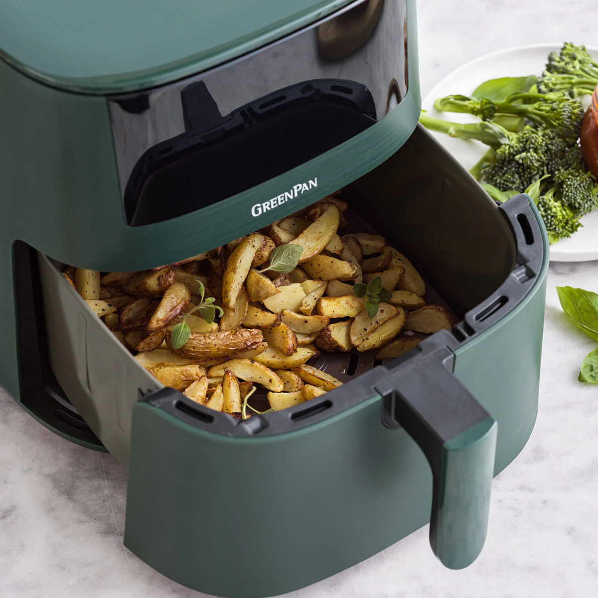 Bistro<br> XXL Coloured Air Fryer - Pine Green - Image 3