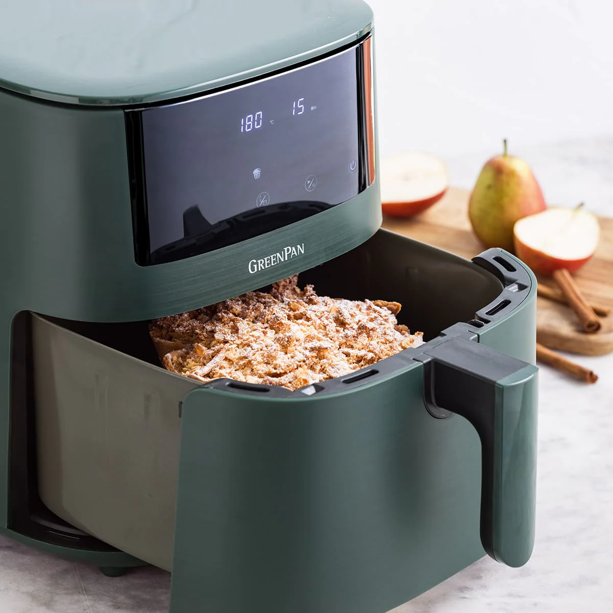 Bistro<br> XXL Coloured Air Fryer - Pine Green - Image 9
