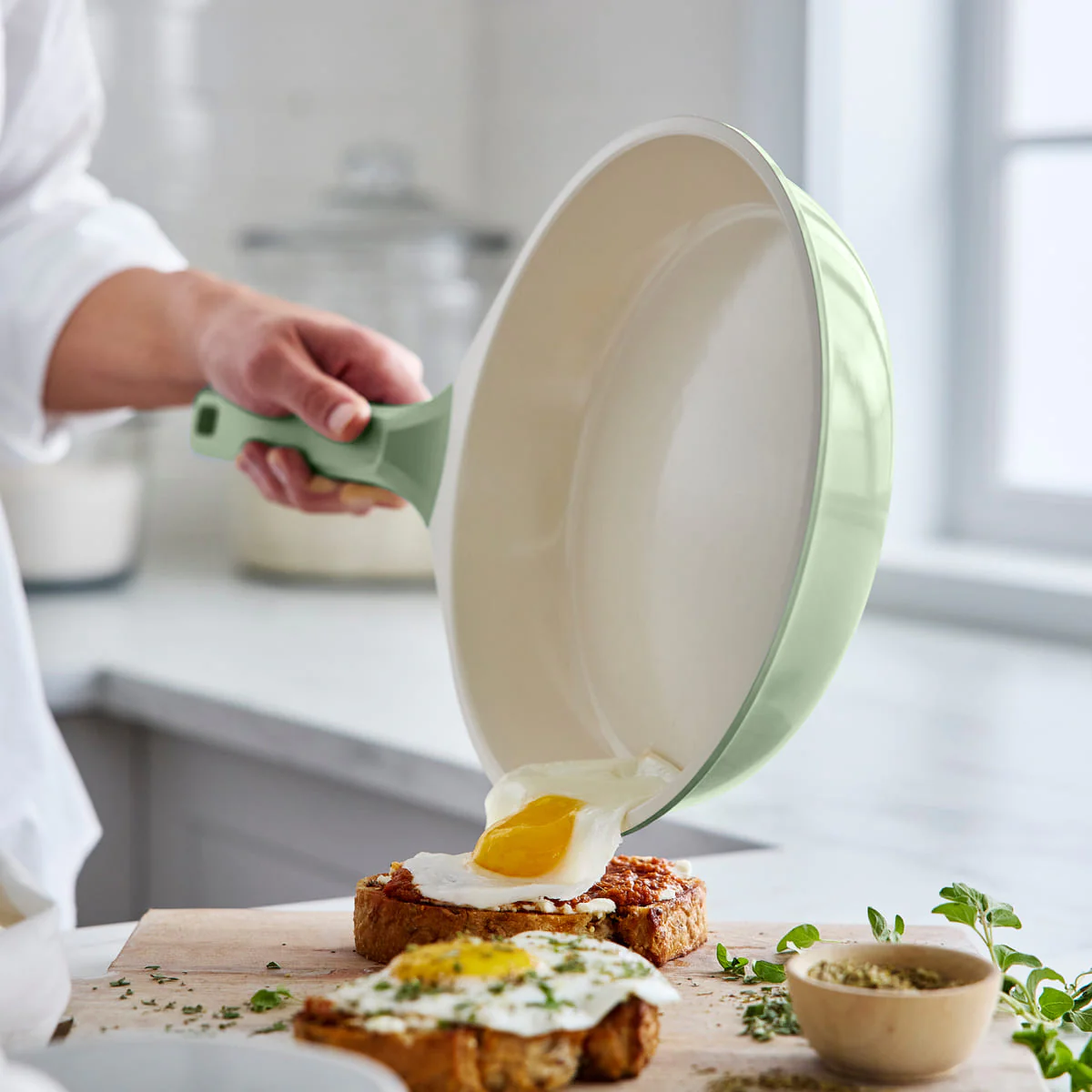 GreenLife Arte<br> 8pc Cookware Set, Green Sage - Image 3
