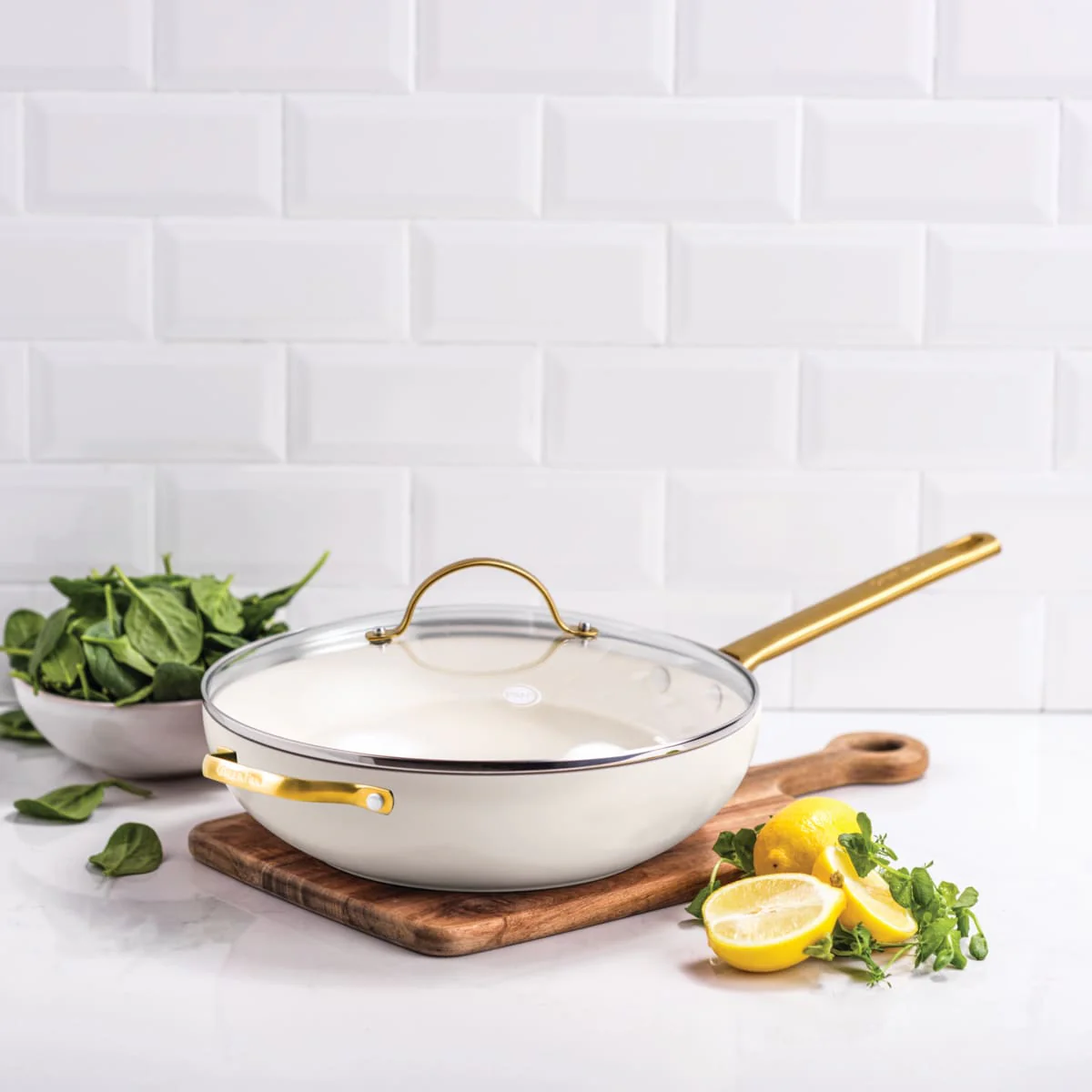 Padova<br> Wok, Cream White - 32cm - Image 2