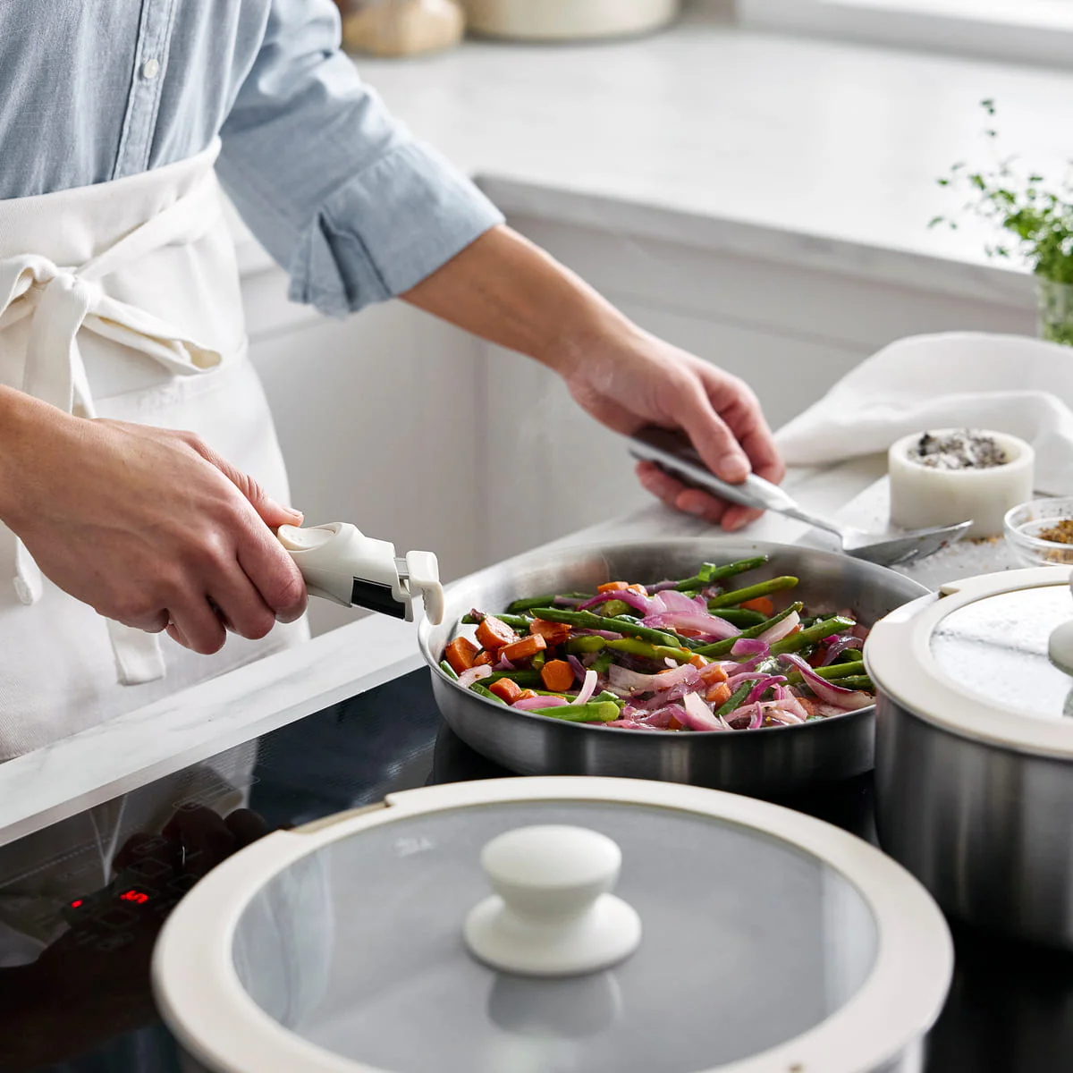 Click<br> 10pcs Cookware Set - Stainless Steel - Image 4