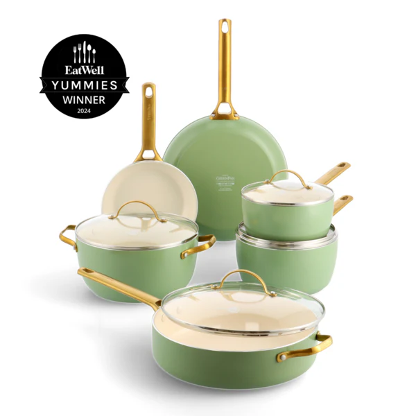 Padova<br> 6 (10) pc Cookware Set, Green Sage