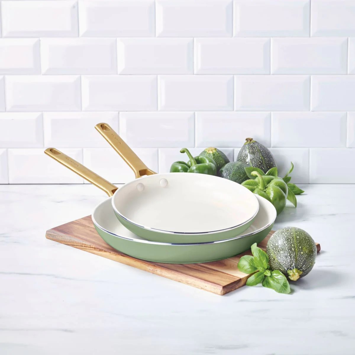 Padova<br> 2pcs Cookware Set, Green Sage - 26 & 30 Cm